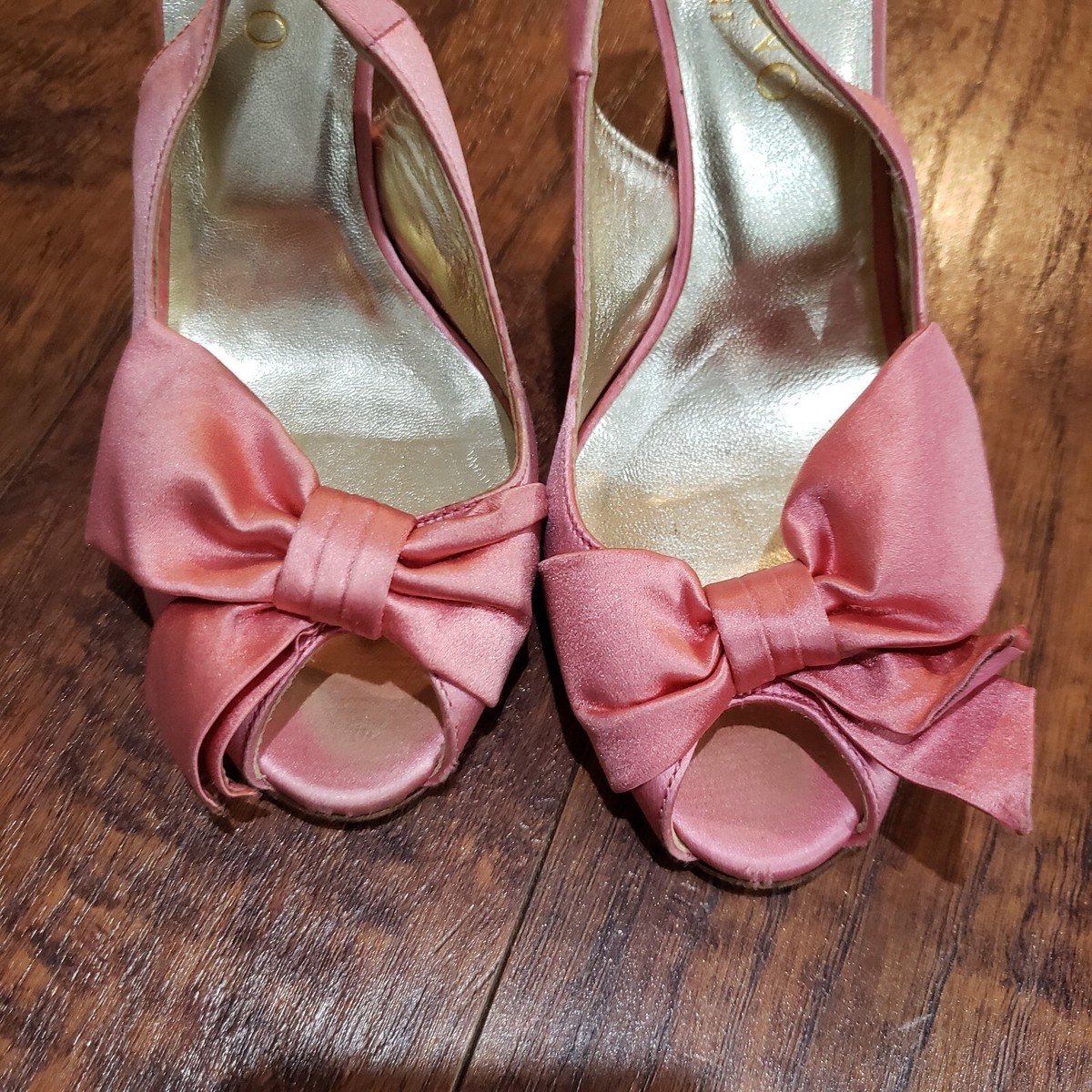Valentino Garavani Rose Pink Satin Bow sandals Shoes heels