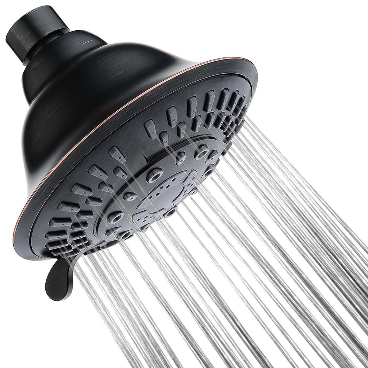 AONEON 10 Inch Stainless Steel Rainfall Shower Head - Adjustable Angle, Brushed Nickel