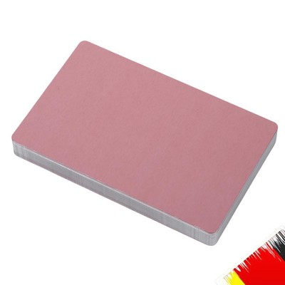 50PCS Metal Business Cards Aluminum Alloy for DIY Cards (Rose Gold)
