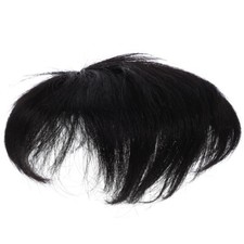 Men Wig Male Overhead Replacement Hair Invisible Seamless Bald Patch Black
