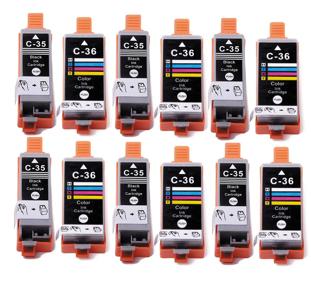 Printer Ink Cartridges for PGI-35 CLI-36 Pixma iP100 Photo Printer Black & Color