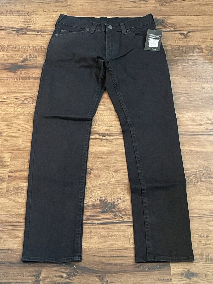 True Religion Geno No Flap Relaxed Slim Jeans 'Black' (size mens