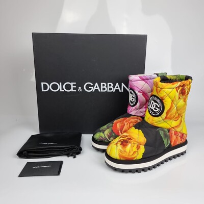 DOLCE&GABBANA Multicolor Floral Snow Boots New Size 36 US 6 | eBay