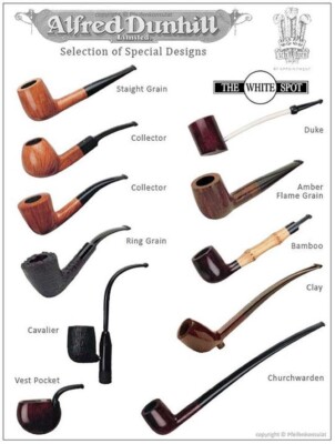 Vintage Dunhill Tobacco Pipe Reproduction Print Advertising 17x12