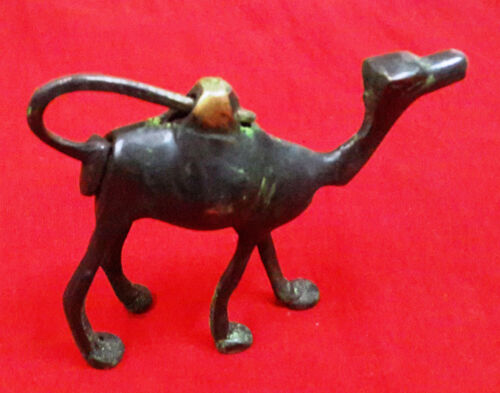 Camel Figure Brass Padlock Antique Handicraft Camel Animal Lock Collectible BM81 - Picture 3 of 8