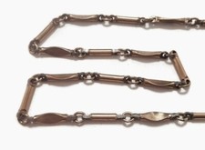 3 Feet Vintage Steel Bar & Dapped Bar Open Link Fancy Chain - DIY Jewelry M135