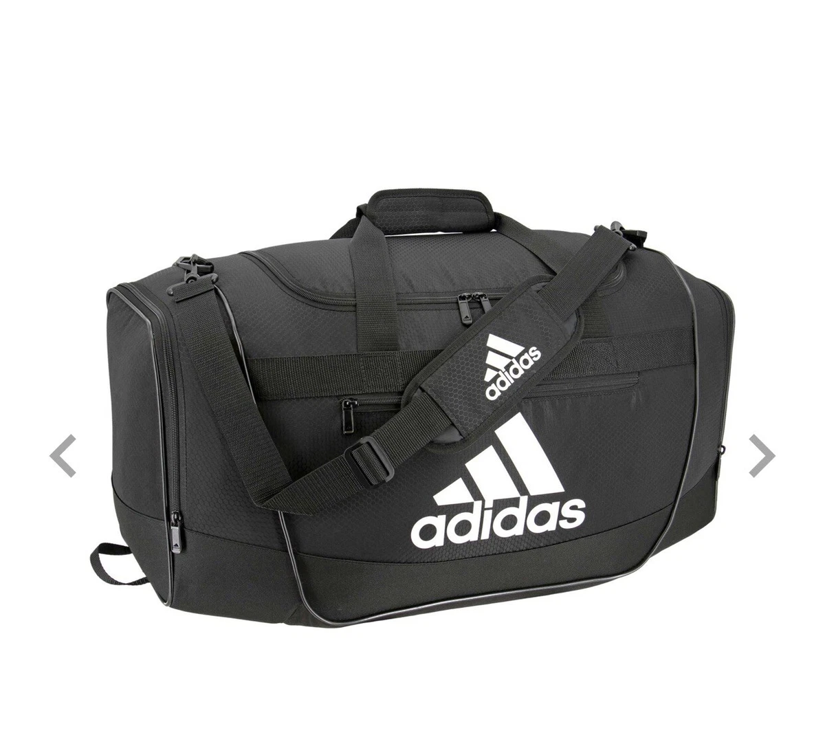 Sac de sport adidas Defender III, noir/blanc, grand 