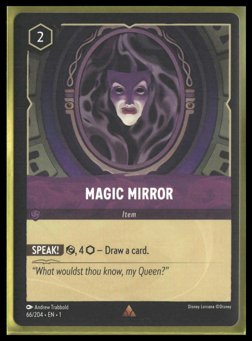 magic mirror lorcana card Disney Lorcana TCG Magic Mirror 66/204 Regular Rare The First Chapter NM
