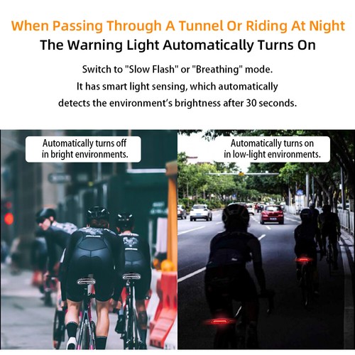 LED USB Rechargeable Bike Tail Light Set Remote Turn Signals Brake Bicycle Alarm - Picture 8 of 23