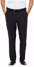 Greg Norman Men's 4 Way Comfort Stretch Performance Classic Pants, Black, 30x 29