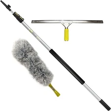Docapole 5-12 Foot Extension Pole Multi-Purpose Telescopic Pole, Cleaning Kit