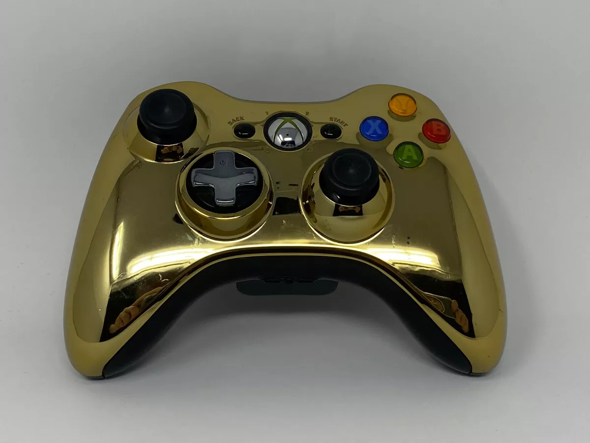 Microsoft Xbox 360 Wireless Gold Chrome Special Edition Controller