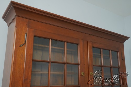 L68691: Bench Made Hand Crafted Primitive Cherry Step Back Cupboard - Picture 10 of 20