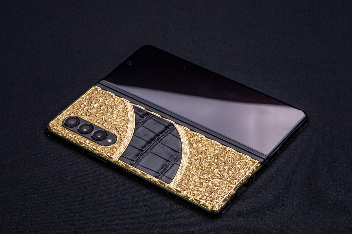 Samsung Galaxy Z Fold 5 Exclusive Handcrafted Gold Plated Case