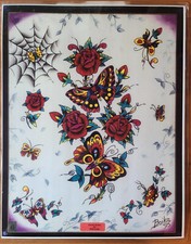 Vintage Traditional Bill Loika Shop Used Tattoo Flash Sheet Sacred Art Chico 5