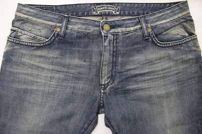 Jeans Homme Designer ROBIN Taille 40 - Coupe Droite - Longueur D'entrejambe 35" - Fermeture éclair Sur Poches - Occasion Très Bon état