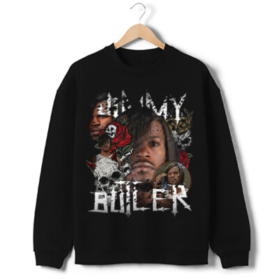 Jimmy Butler Emo Long Hair Himmy Funny Skull And Roses Custom Graphic Sweatshirt
