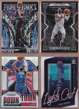 Paul George LOT - Panini Prizm Fireworks & Obsidian & DownTown & Lights Out