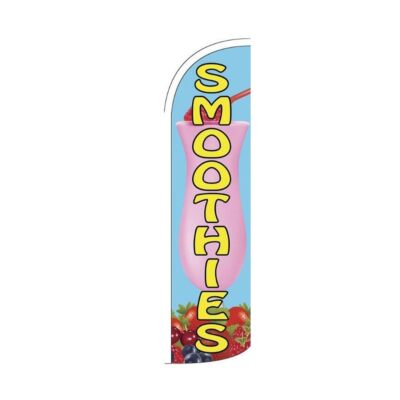 Smoothies Swooper Flutter Windless Feather Flag | 3ft W x 11.5ft Tall