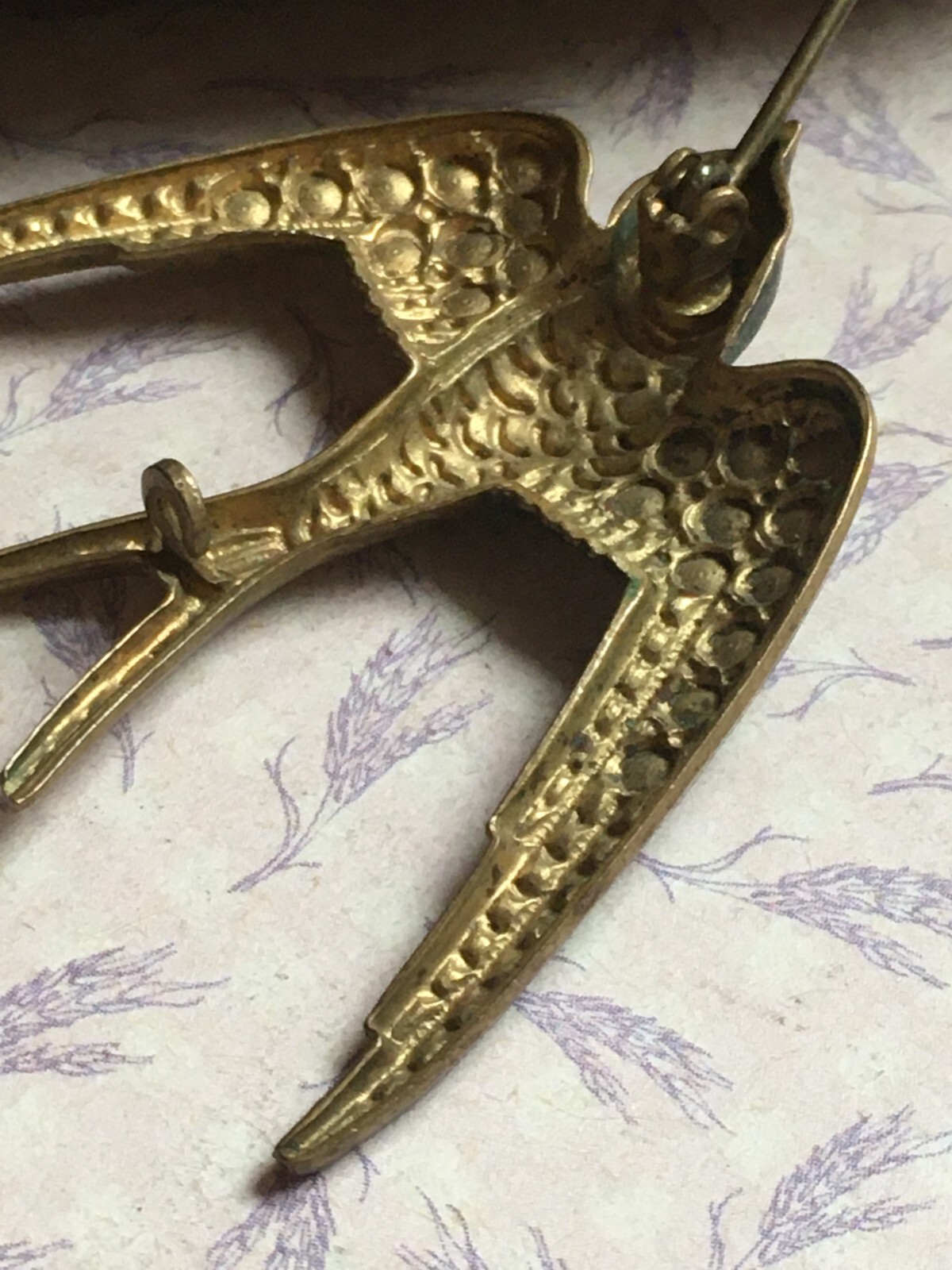 Ancienne Broche Oiseau - Celluloïd / Bakélite - Plastique Vintage - Très Bon état
