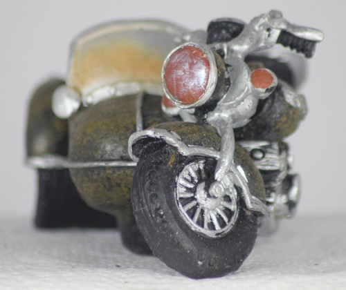 13cm MOTORCYCLE WITH SIDECAR MODELS - Set of 2 - VINTAGE BIKER'S GIFT - RETRO - Picture 8 of 11