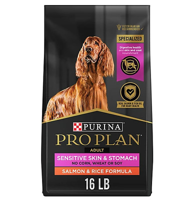 Purina Pro Plan Adult Sensitive Skin and Stomach Formula Dry Dog Food 16lb[ts]