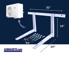 MINI SPLIT AC WALL MOUNT BRACKETS 31" x 16" x 20" PRE-ASSEMBLED