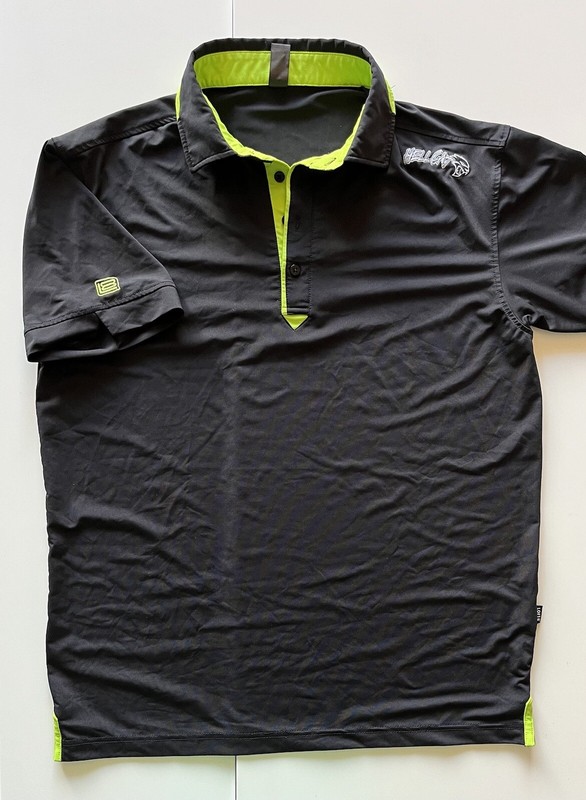 Loft8 Performance Polo Hellcat Shirt - Black/Green - Medium