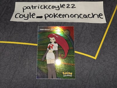 Team Rocket Jesse HV2 Rainbow Holo Pokemon Topps Series 2 Card VLP front/NM back