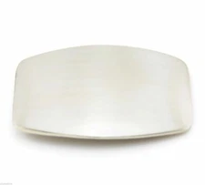 High Polished Silver Blank Rectangle Cowboy Western Metal Fashion Belt Buckle