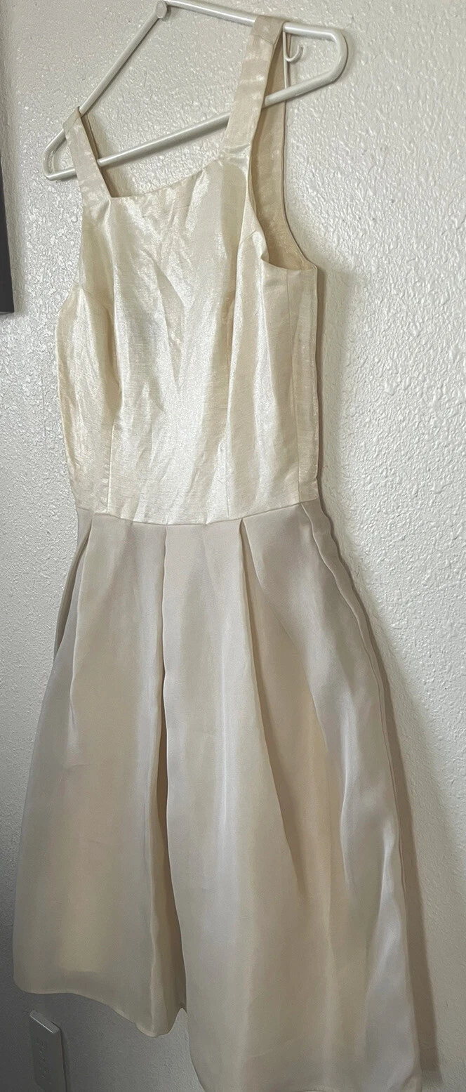 Abito VERSUS Gianni Versace vintage anni 70 80 autentico panna seta avaria tg 26 40 NUOVO