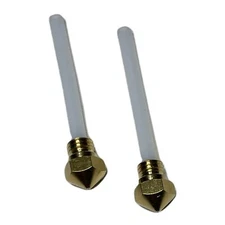 0.4mm Brass Hotend Extruder Nozzles w/ PTFE Tubes for QIDI X-One, X-Plus, X-Max