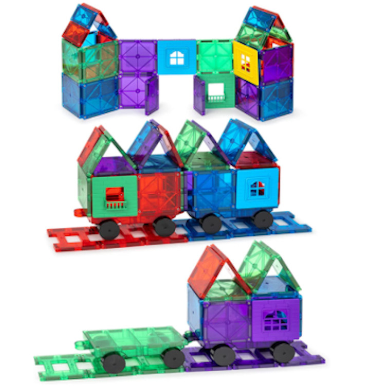 Magnetic Toys 100 Pcs Magnet Building Tiles 3D Magnetic Building Blocks Set
