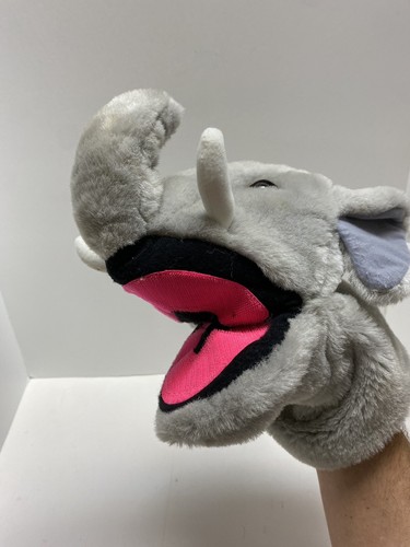 Burattino a mano testa di elefante Gemmy Industries raro in fase di attesa - Foto 5 di 6