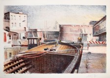 Mario Madiai - Litografia firmata "Barcone a Venezia", Lotto: XXV