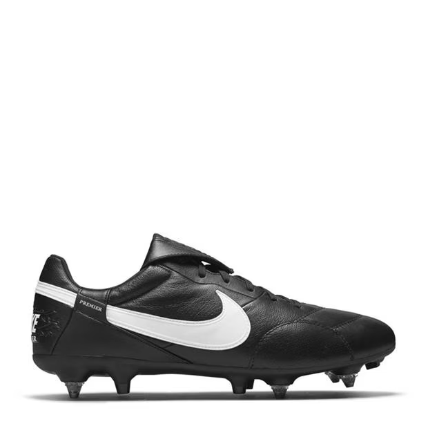 NIKE Mens Black White Premier Anti-Clog SG Football Boots UK