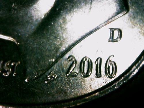 2016D ROOSEVELT DIME WITH A DOUBLED DIE OBVERSE "DOUBLED EAR" VAREITY - Picture 9 of 9