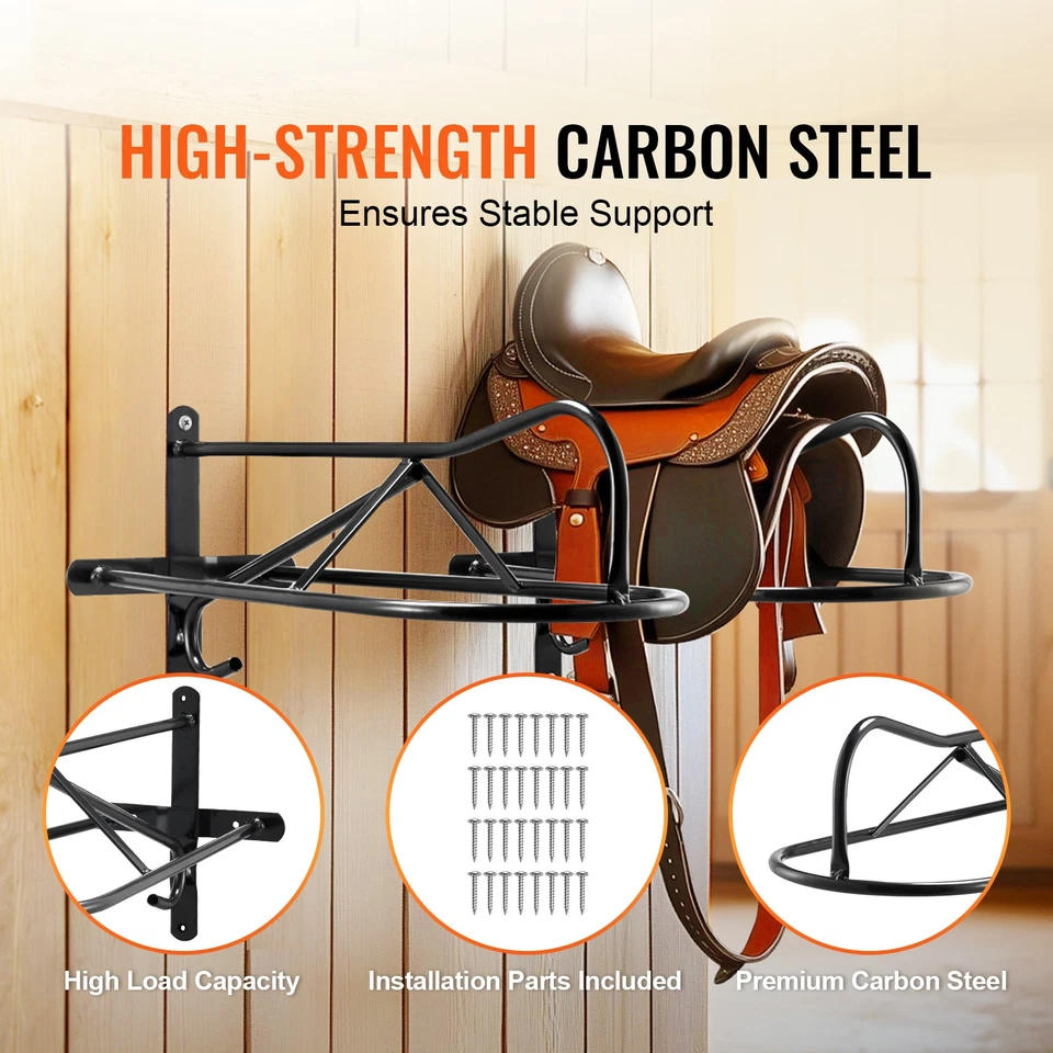 Wall Mount Saddle Rack with Pad Bar 8 Packs Horse Saddle Rack Stand - Image 2 of 4