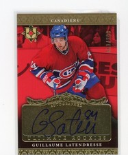 2006 UPPER DECK ULTIMATE COLLECTION #116 GUILLAUME LATENDRESSE AUTO ROOKIE /299