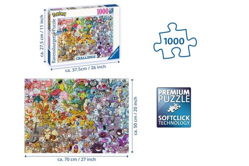 RAVENSBURGER - Puzzle 1000 piezas Desafío POKEMON -  - RAV151660 - Imagen 3 de 3
