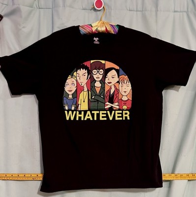 Daria Whatever Y2K MTV Graphic tee Black TShirt Size L Jane Trent Quinn Brittany