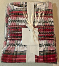 Pottery Barn Kids Christmas Smocked Stewart Plaid Kid Flannel Nightgown Size 6