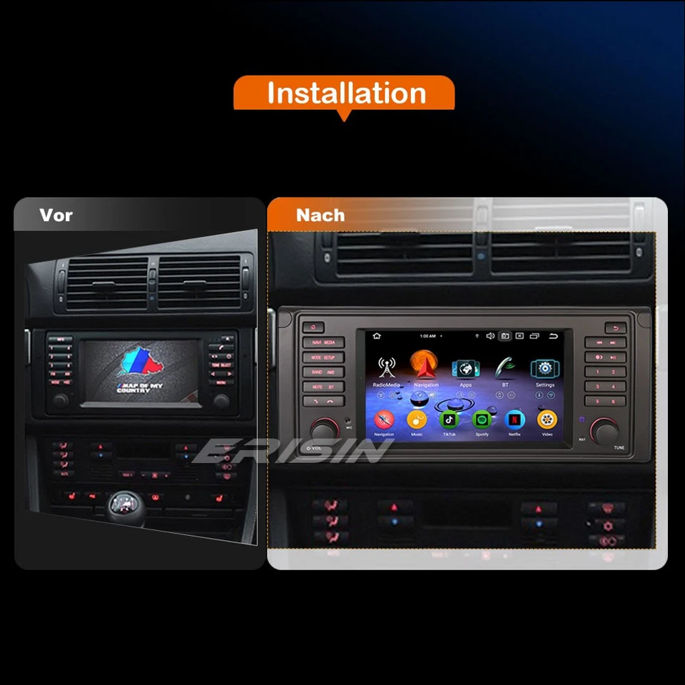 64GB 8 Kern Android 14.0 DAB+ Autoradio BMW 5er E39 M5 Navi Carplay USB DSP Wifi - Bild 3 von 4