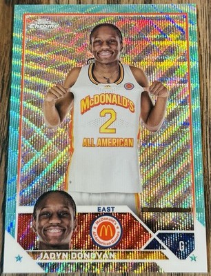 Jadyn Donovan 2023 Topps Chrome McDonald's All-American Aqua Wave /199 #76