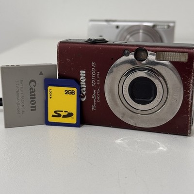 Canon PowerShot SD1100 IS Digital ELPH Camera Brown TESTED w/ battery + SD card