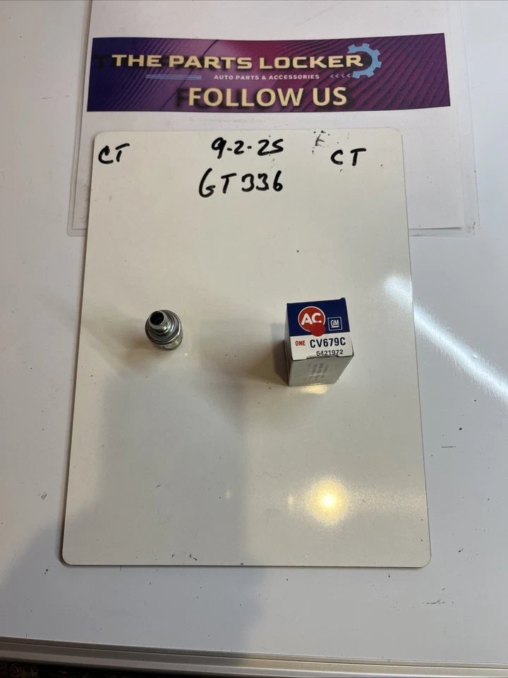 (1) Válvula PCV Acdelco Ac CV679C nueva genuina, GM # 6421992, NOS Foto 2 de 4