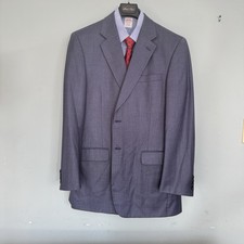 Men's Bert Pulitzer Blue/Grey Two Button Polyester/Rayon Sports Coat Jacket 42L