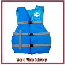 Universal Adult Life Vest and Jacket, 30" - 50" Chest , Blue Ocean Coral,