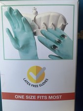 Novelty Bling Rubber Washing Up Gloves With Built In Rings Glamour