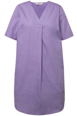 Angel of Style Damen große Größen Longbluse Popeline V Ausschnitt Halbarm 830209